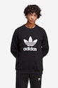 adidas Originals bluza bawełniana Adicolor Classics Trefoil Crewneck nadruk czarny IA4854