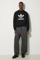 Bavlnená mikina adidas Originals Adicolor Classics Trefoil Crewneck IA4854 čierna SS23