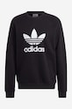 adidas Originals bluza bawełniana Adicolor Classics Trefoil Crewneck czarny IA4854