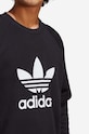 adidas Originals bluza bawełniana Adicolor Classics Trefoil Crewneck IA4854 czarny