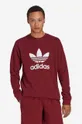 червоний Бавовняна кофта adidas Originals Adicolor Classics Trefoil Crewneck Sweatshirt Чоловічий