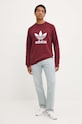 Bavlněná mikina adidas Originals IA4856 burgundské SS23