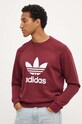 adidas Originals bluza bawełniana Adicolor Classics Trefoil Crewneck Sweatshirt bordowy IA4856