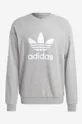 серый Хлопковая кофта adidas Originals Adicolor Classics Trefoil Crewneck Sweatshirt