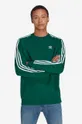 зелений Кофта adidas Originals Adicolor Classics 3-Stripes Crew Sweatshirt Чоловічий