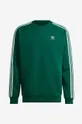 зелений Кофта adidas Originals Adicolor Classics 3-Stripes Crew Sweatshirt