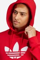 adidas Originals hanorac de bumbac IA4882 rosu