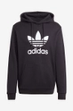 czarny adidas Originals bluza bawełniana Adicolor Classics Trefoil Hoodie