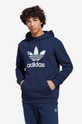 тъмносин Памучен суичър adidas Originals Adicolor Classics Trefoil Hoodie Чоловічий