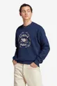 mornarsko plava Pamučna dukserica adidas Originals Graphics Archive Crew Sweatshirt Muški