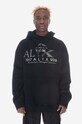 Bavlnená mikina 1017 ALYX 9SM Printed Logo Treated potlač čierna AAUSW0175FA02