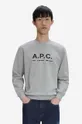 γκρί Βαμβακερή μπλούζα A.P.C. Franco Ανδρικά