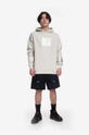 A-COLD-WALL* hanorac de bumbac Foil Grid Hoodie bej