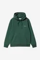 green Carhartt WIP sweatshirt Hooded Script Embroidery