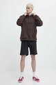 Хлопковая кофта Gramicci One Point Hooded Sweatshirt G303.FT коричневый AW24