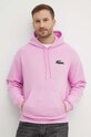 Lacoste hanorac de bumbac roz SH6404