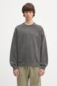 Бавовняна кофта Carhartt WIP Nelson Sweat гладкий сірий I029957.87GD