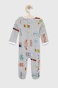 Хлопковый комбинезон для младенцев Guess P3RG00.KA6W0.PPYX серый SS23