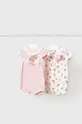 różowy Mayoral Newborn rampers niemowlęcy 2-pack Dziewczęcy