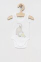 Бебешко боди от памук United Colors of Benetton (2 броя) 3GI70B00G.W.SEASONAL жълт SS23