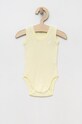 Момиче Бебешко боди от памук United Colors of Benetton (2 броя) 3GI70B00G.W.SEASONAL жълт