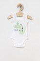 Детское боди из хлопка United Colors of Benetton 2 шт 3GI70B00G.W.SEASONAL голубой SS23