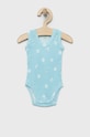 Dievča Bavlnené body pre bábätká United Colors of Benetton 2-pak 3GI70B00G.W.SEASONAL modrá