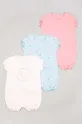 multicolor zippy rampers bawełniany niemowlęcy 3-pack Dziewczęcy