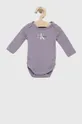 vijolična Body za dojenčka Calvin Klein Jeans Otroški