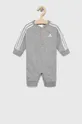 сірий Комбінезон для немовлят adidas I 3S FT Дитячий