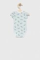 Pamučni bodi za bebe United Colors of Benetton 2-pack tirkizna 3ZBL0B090.W.SEASONAL