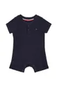 blu navy Tommy Hilfiger rampers in cotone neonato/a Bambini