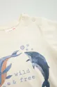 béžová Detské bavlnené tričko Coccodrillo