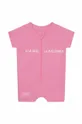 blu Marc Jacobs rampers in cotone neonato/a Bambini