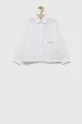 белый Детская хлопковая рубашка Calvin Klein Jeans Для мальчиков