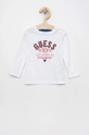 λευκό Βρεφικό βαμβακερό μακρυμάνικο Guess Για αγόρια