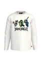 bijela Dječja pamučna majica dugih rukava Lego x Ninjago Za dječake