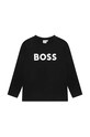 BOSS longsleeve din bumbac pentru copii print negru J25P25.162.174