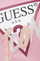 Bavlněné tričko s dlouhým rukávem Guess růžová W3RI13.I3Z14
