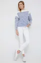 Βαμβακερή μπλούζα με μακριά μανίκια Polo Ralph Lauren λευκό