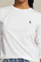 Памучна блуза с дълги ръкави Polo Ralph Lauren бял 211898699