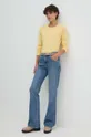 Polo Ralph Lauren top a maniche lunghe in cotone 211898699 giallo AA00