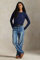 Odzież Polo Ralph Lauren longsleeve bawełniany 211898699 granatowy