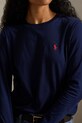 Памучна блуза с дълги ръкави Polo Ralph Lauren тъмносин 211898699