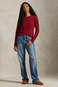 Одежда Хлопковый лонгслив Polo Ralph Lauren 211898699 бордо