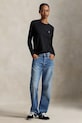 Abbigliamento Polo Ralph Lauren top a maniche lunghe in cotone 211898699 nero