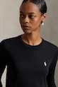 Polo Ralph Lauren top a maniche lunghe in cotone nero 211898699