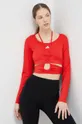 crvena Majica dugih rukava za trening adidas Performance Dance Ženski