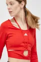 červená Tréningové tričko s dlhým rukávom adidas Performance Dance