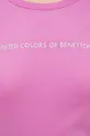 Bavlněné tričko s dlouhým rukávem United Colors of Benetton Dámský